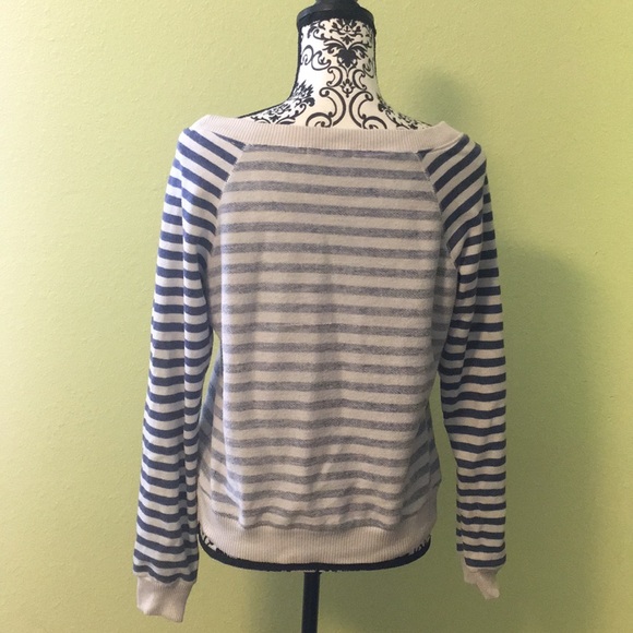 Ladies Sz M l/s striped shirt GUC - Picture 2 of 3